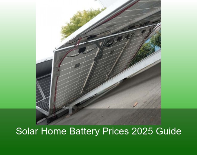 Solar Home Battery Prices 2025 Guide